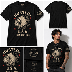 Hustlin USA Chief T Shirt